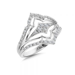 14K White Gold Diamond Ring