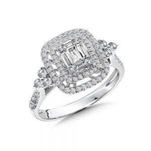 14K White Gold Diamond Ring