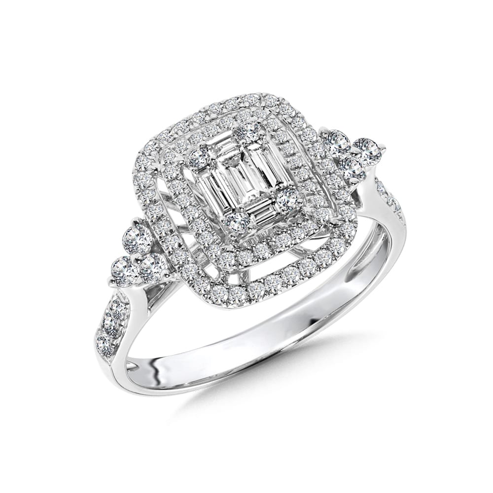14K White Gold Diamond Ring