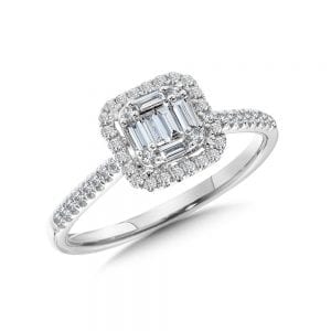 14K White Gold Diamond Ring