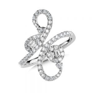 14K White Gold Diamond Ring