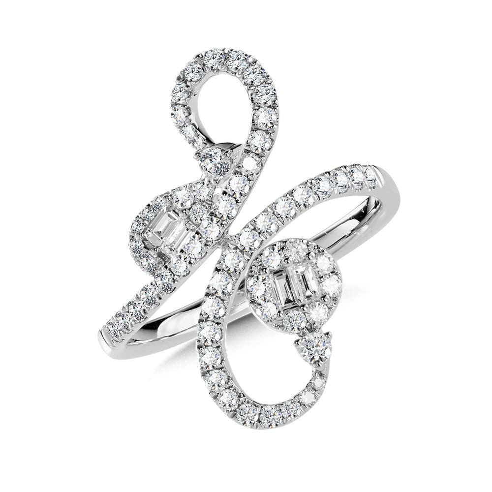 14K White Gold Diamond Ring