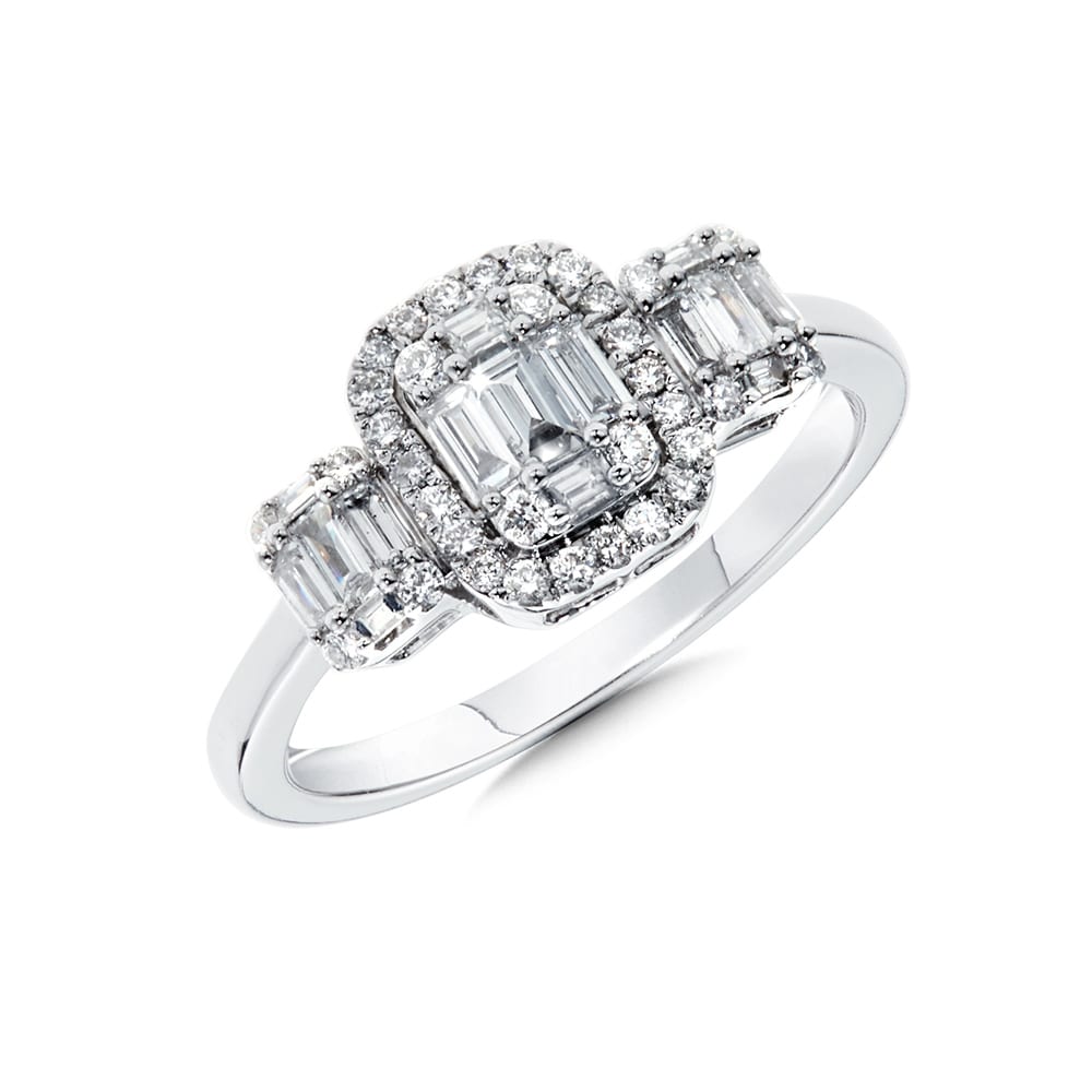14K White Gold Diamond Ring