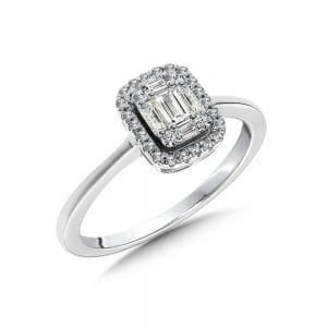 14K White Gold Diamond Ring