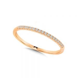 10K Petite Stackable Diamond Band