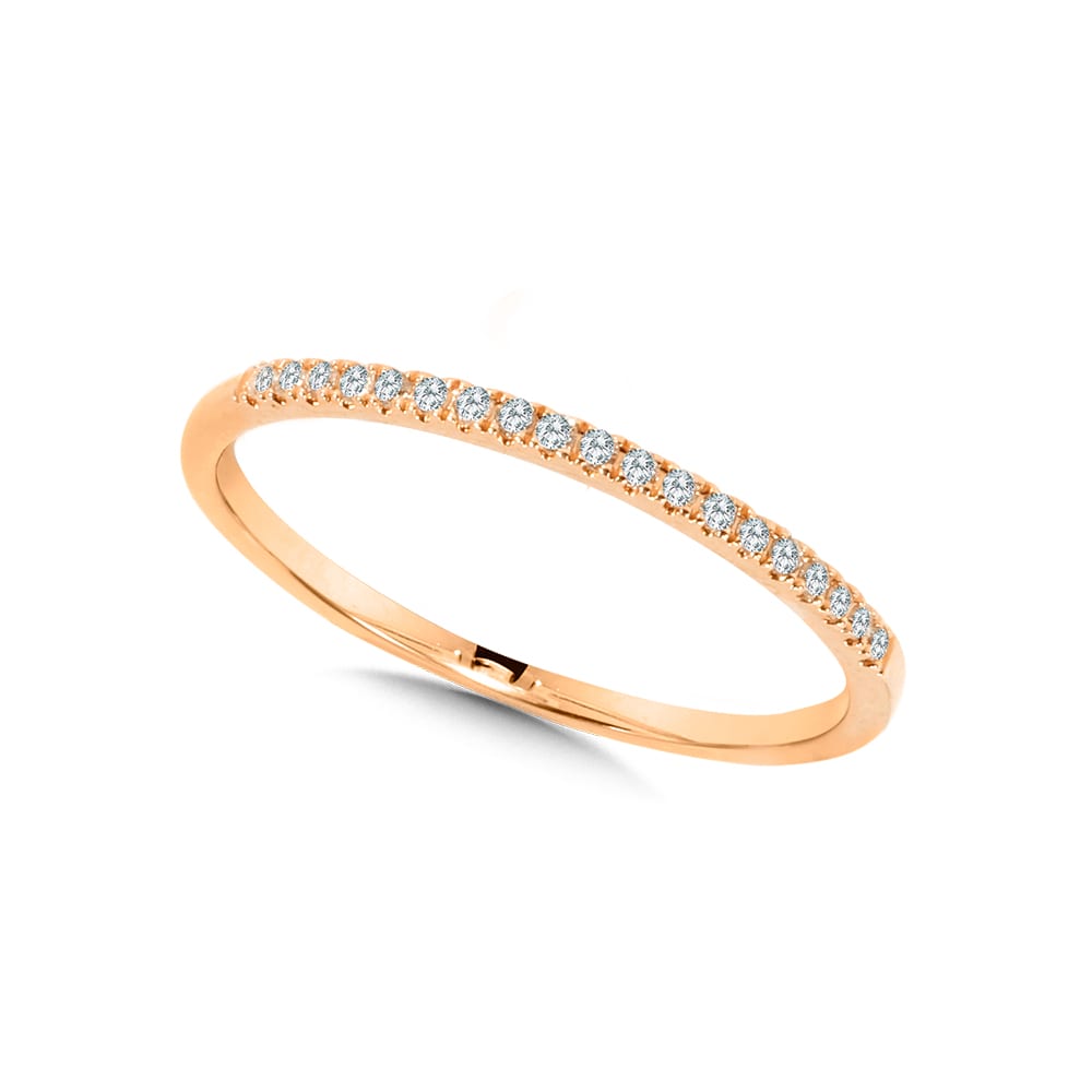 10K Petite Stackable Diamond Band