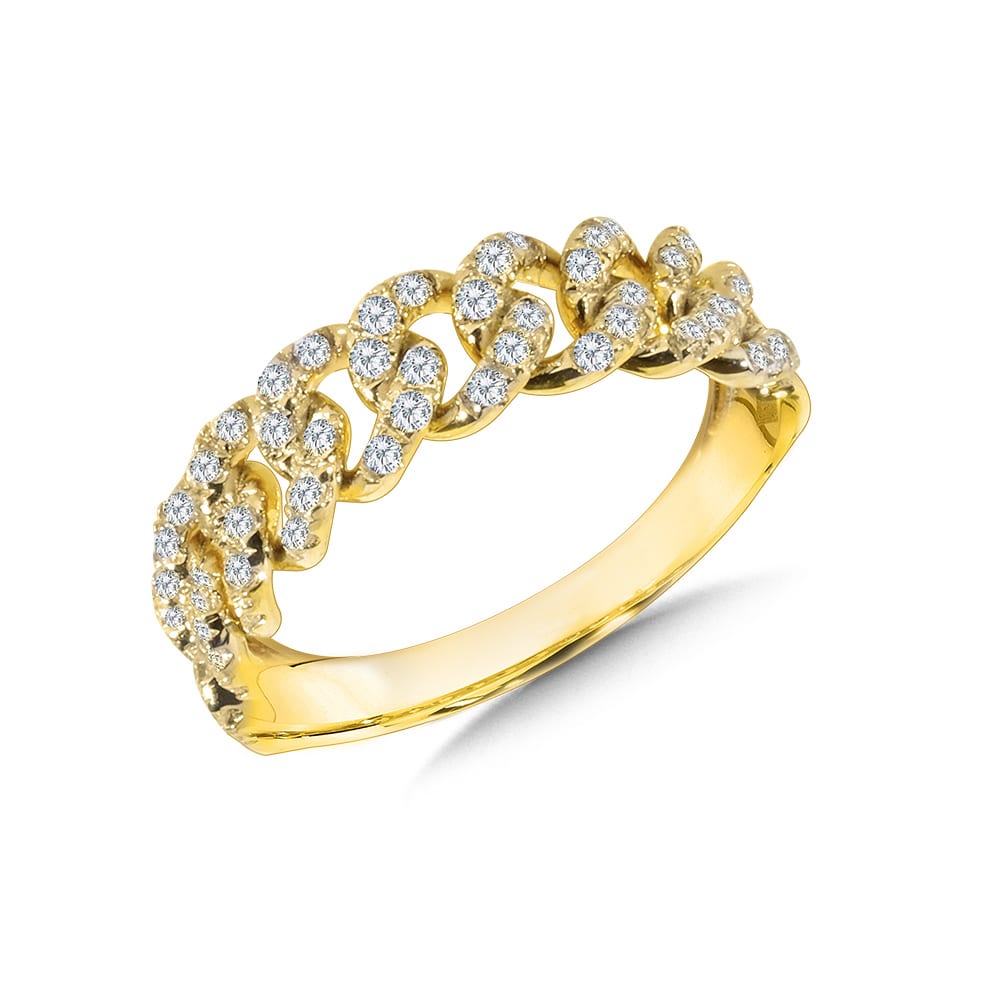 Curb Chain Diamond Ring