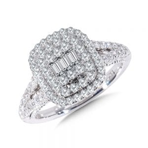 Split Shank Plumb Collection Statement Diamond Ring