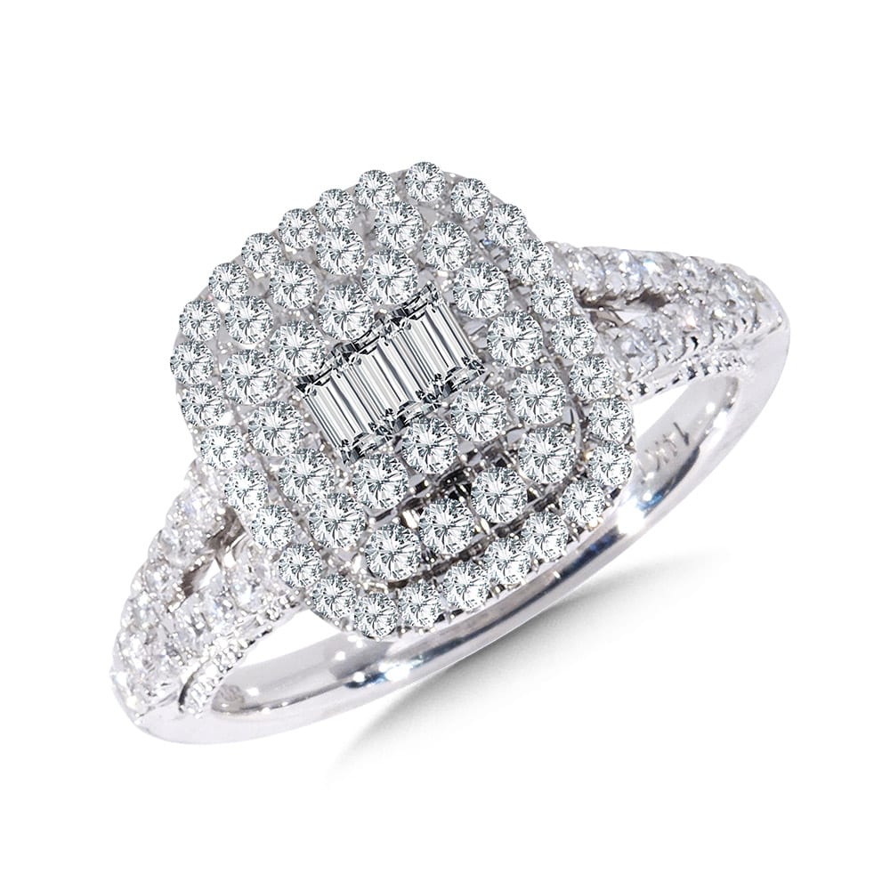 Split Shank Plumb Collection Statement Diamond Ring