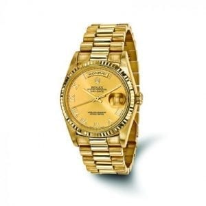 Pre-owned Rolex Day Date President 18k Yellow Gold Men's Watch