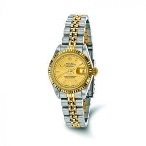 Pre-owned Rolex DateJust 18k Yellow Gold & Stainless Steel Women's Watch