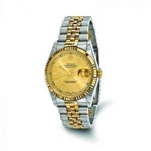Pre-owned Rolex DateJust 18k Yellow Gold & Stainless Steel Men's Watch