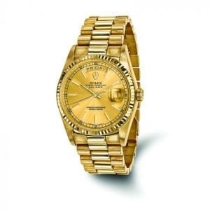 Pre-owned Rolex Day Date President 18k Yellow Gold Men's Watch