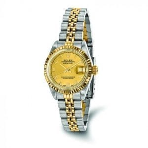 Pre-owned Rolex DateJust 18k Yellow Gold & Stainless Steel Women's Watch
