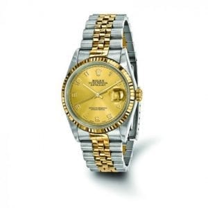 Pre-owned Rolex DateJust 18k Yellow Gold & Stainless Steel Men's Watch