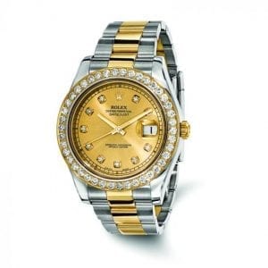 Pre-owned Rolex DateJust II 18k Yellow Gold & Stainless Steel Diamond Dial Men's Watch
