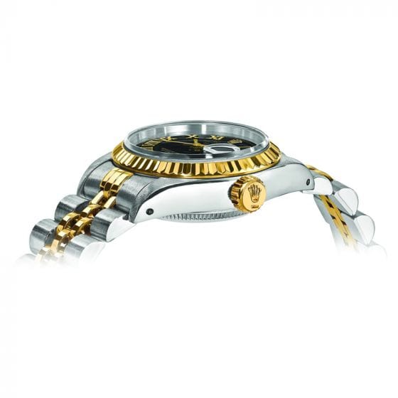 Pre-owned Rolex DateJust 18k Yellow Gold & Stainless Steel Women's Watch - Image 2