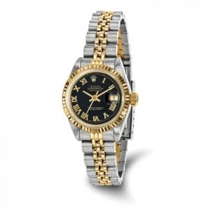Pre-owned Rolex DateJust 18k Yellow Gold & Stainless Steel Women's Watch