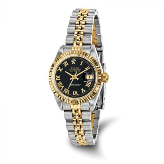Pre-owned Rolex DateJust 18k Yellow Gold & Stainless Steel Women's Watch