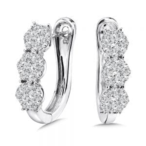 Diamond Hoop Earrings