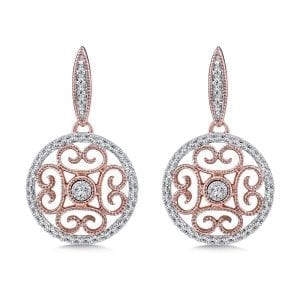 Rose Gold Diamond Earrings