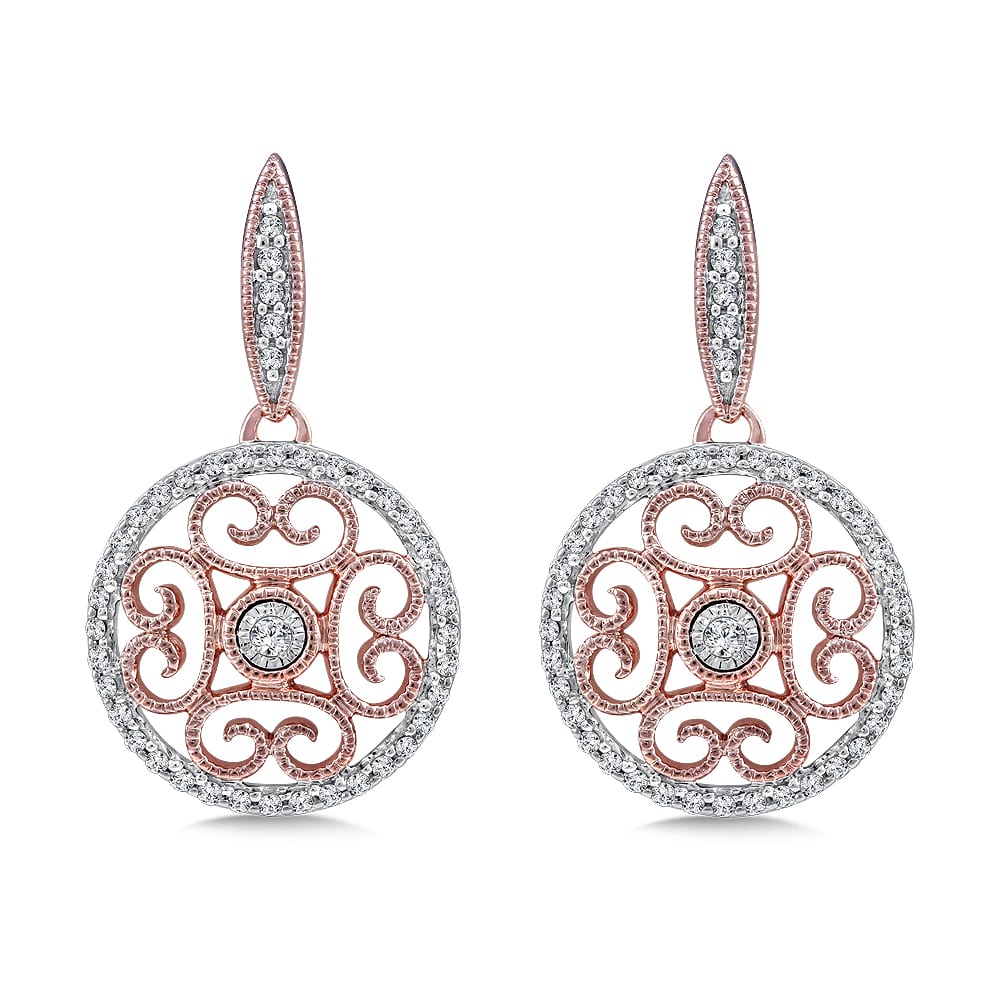 Rose Gold Diamond Earrings