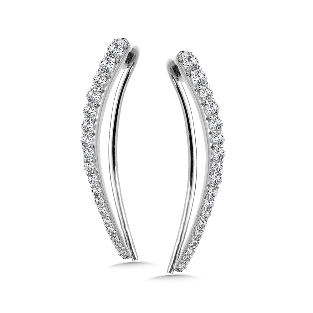 Climber Style Diamond Earrings