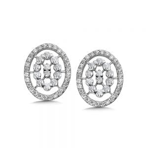 Diamond Earrings in 14K White Gold