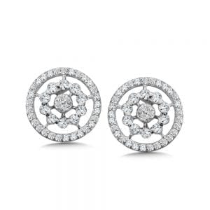 Diamond Earrings in 14K White Gold