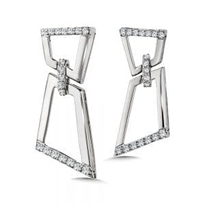 Diamond Earrings in 14K White Gold