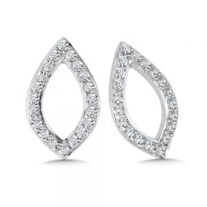 14K White Gold Diamond Earrings