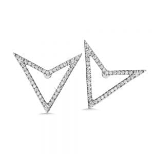 14K White Gold Diamond Earrings
