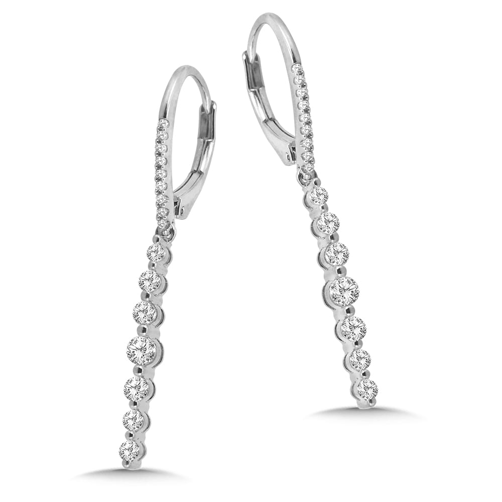 Graduated Diamond Strand Earrings