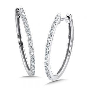 Diamond Hoop Earrings