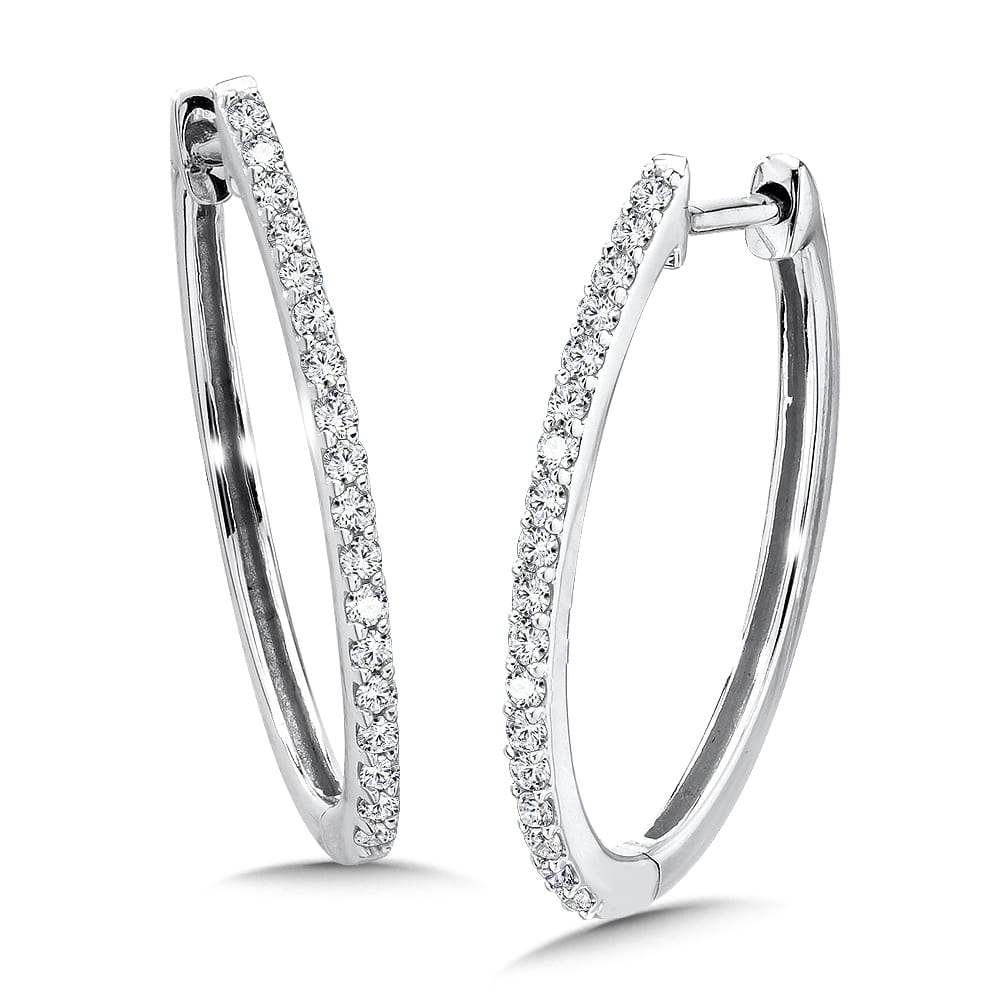 Diamond Hoop Earrings