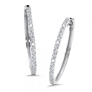 Diamond Hoop Earrings