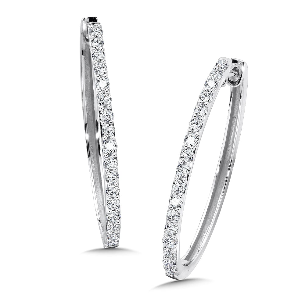 Diamond Hoop Earrings