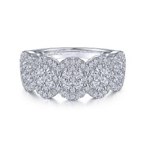 14K White Gold Diamond Ladies' Ring