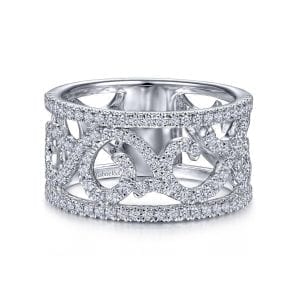 Vintage 14K White Gold Diamond Ladies' Ring