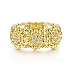 14K Yellow Gold Diamond Ladies' Ring