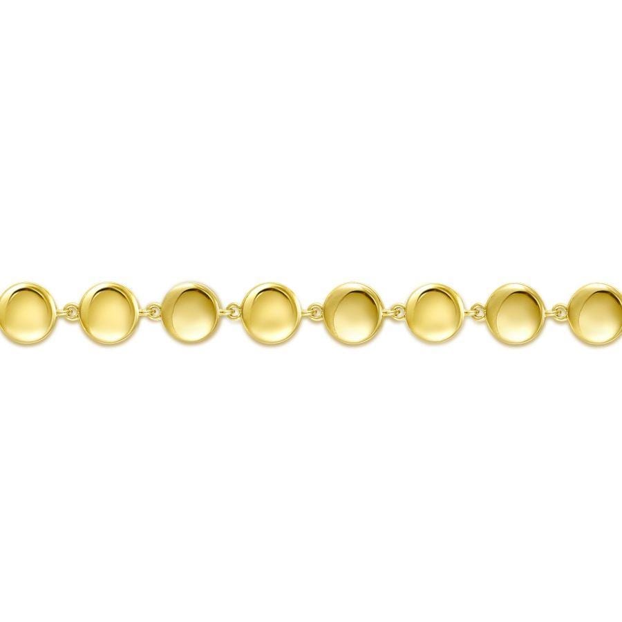 14K Yellow Gold Disc Station Tennis Bracelet - Image 2