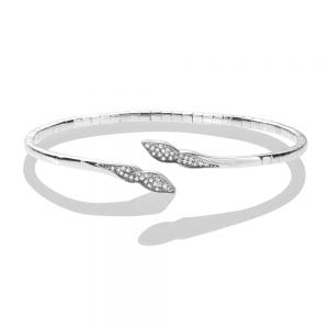 White Gold Bendable Diamond Bangle