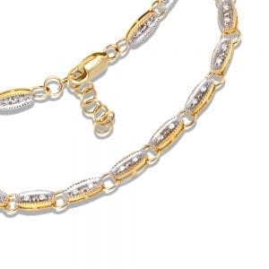 Vintage Milgrain and Diamond Chain Bracelet