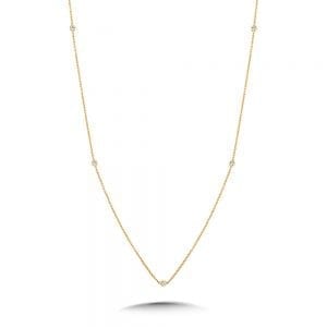 36 Inch Bezeled Diamond By the Yard Necklace