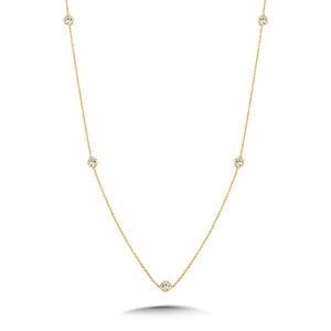 36 Inch Bezeled Diamond By the Yard Necklace