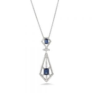 Diamond and Sapphire Necklace