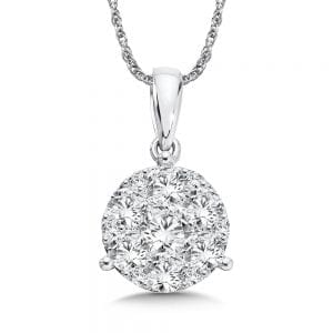 Prong Set Martini Style Diamond Necklace
