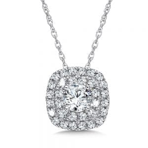 Cushion Shaped Diamond Necklace