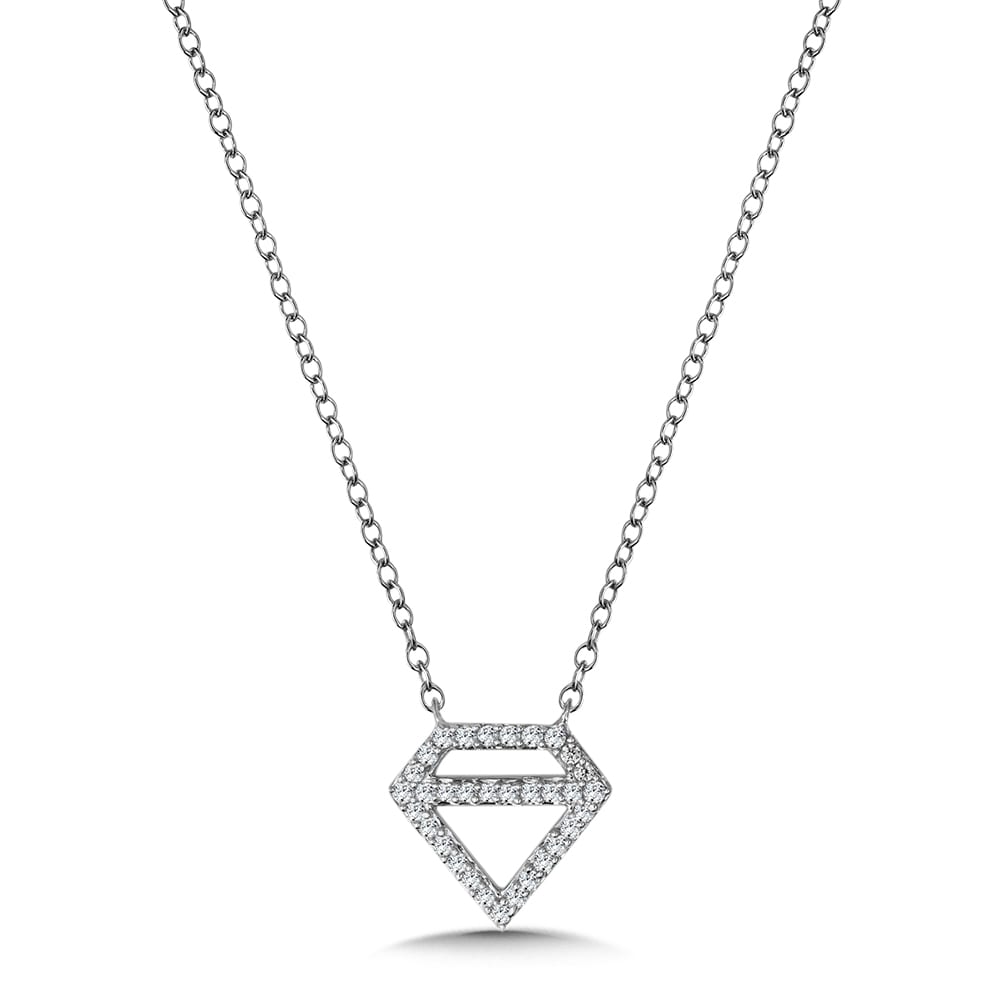 Diamond Silhouette Diamond Necklace