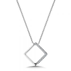 Square Diamond Necklace